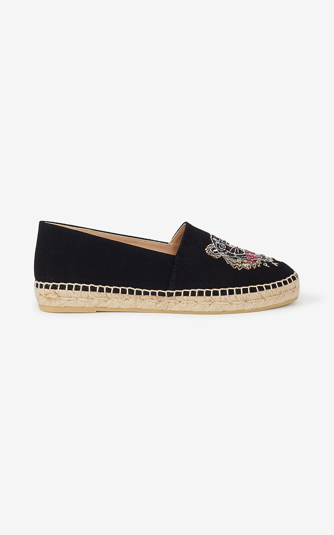 Kenzo Tiger canvas Ženska Espadrile Črna SI-0691387